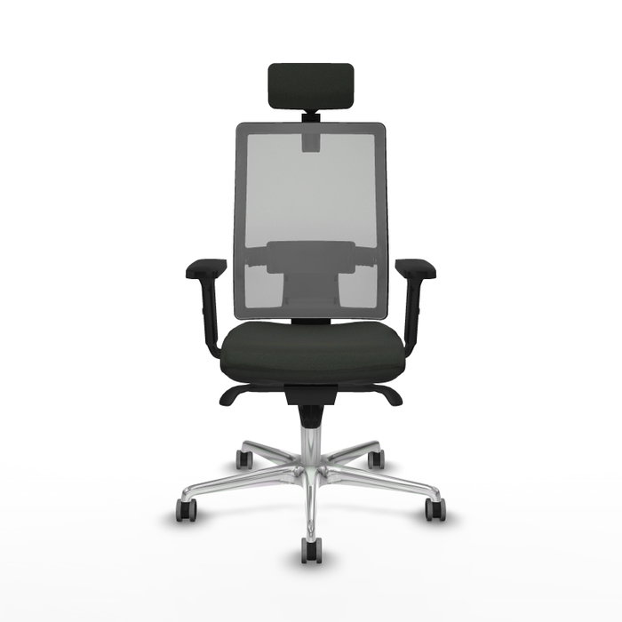 PIQUERAS Y CRESPO Silla de oficina Horna con mecanismo Sincro, Negro y Gris