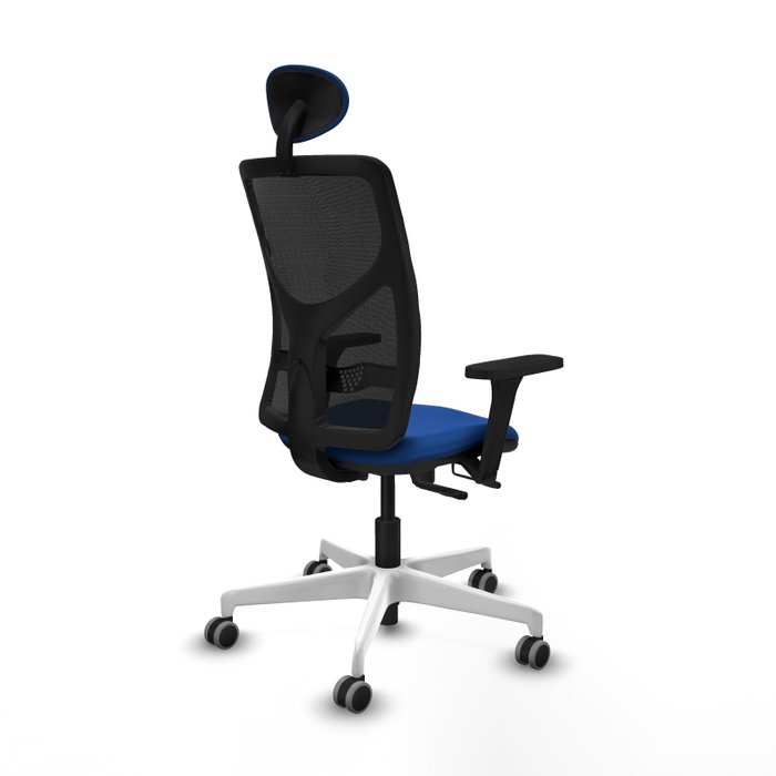 PIQUERAS Y CRESPO Silla de oficina Motilla con mecanismo Sincro/Traslack Azul y Negro