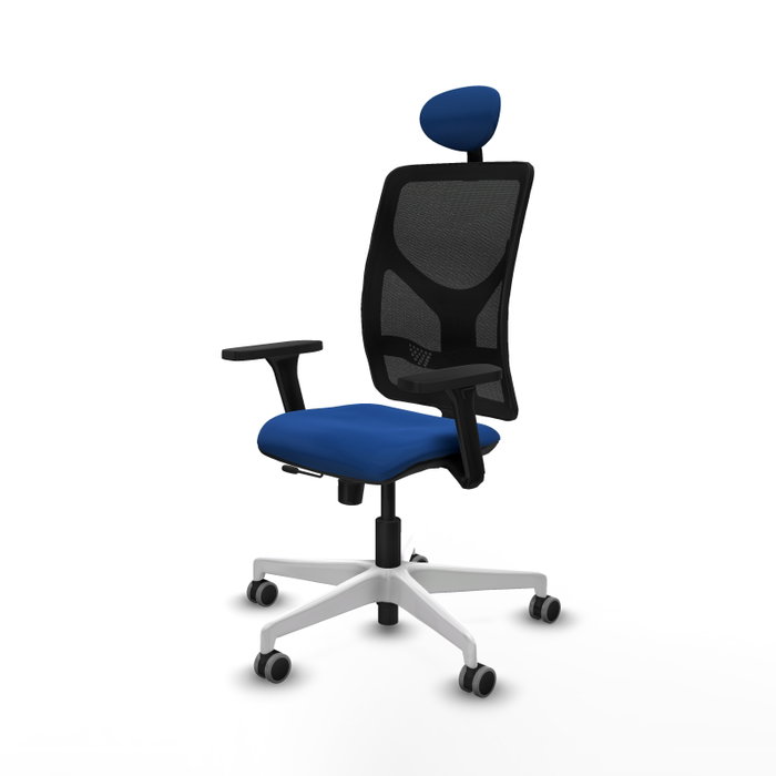 PIQUERAS Y CRESPO Silla de oficina Motilla con mecanismo Sincro/Traslack Azul y Negro