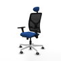 PIQUERAS Y CRESPO Silla de oficina Motilla con mecanismo Sincro/Traslack Azul y Negro