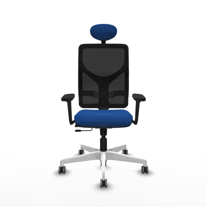PIQUERAS Y CRESPO Silla de oficina Motilla con mecanismo Sincro/Traslack Azul y Negro