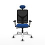 PIQUERAS Y CRESPO Silla de oficina Motilla con mecanismo Sincro/Traslack Azul y Negro