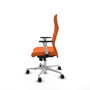 PIQUERAS Y CRESPO Sillón Albacete Naranja con Mecanismo Sincro y Base de Aluminio