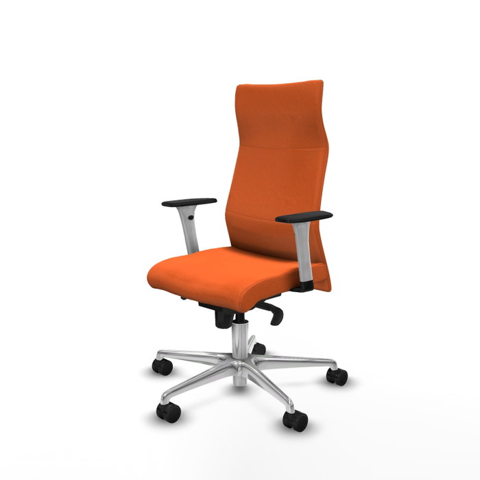 PIQUERAS Y CRESPO Sillón Albacete Naranja con Mecanismo Sincro y Base de Aluminio PIQUERAS Y CRESPO Sillón Albacete Naranja con Mecanismo Sincro y Base de Aluminio