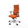 PIQUERAS Y CRESPO Sillón Albacete Naranja con Mecanismo Sincro y Base de Aluminio