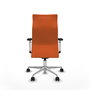 PIQUERAS Y CRESPO Sillón Albacete Naranja con Mecanismo Sincro y Base de Aluminio