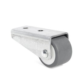 Q&Q Rueda Fija Anui con Aro de Goma Gris de 24 mm