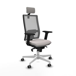 PIQUERAS Y CRESPO Silla de oficina Horna Blanco y Gris
