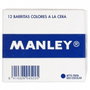 Manley Estuche de 12 Ceras Blanco 60mm