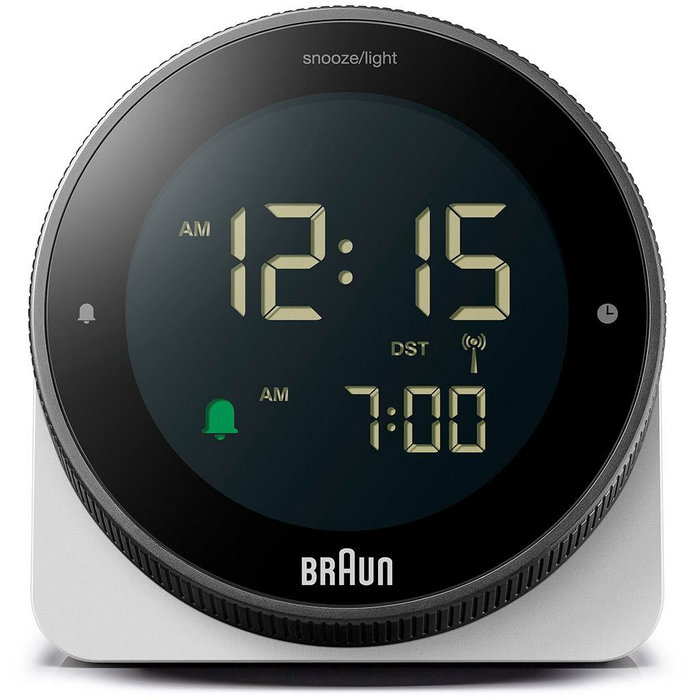 Braun BC 24 W DCF Funkwecker - Reloj Despertador Digital de Radio Blanco