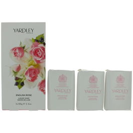 Set Trio, Yardley, English Rose, Barra de jabón perfumada, 100 g