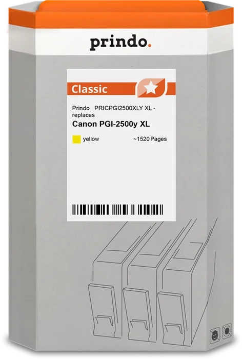 Prindo Cartucho de tinta amarillo Classic XL PRICPGI2500XLY Prindo Cartucho de tinta amarillo Classic XL PRICPGI2500XLY