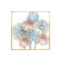 DKD Home Decor Decoración de Pared de Metal con Hojas Multicolor