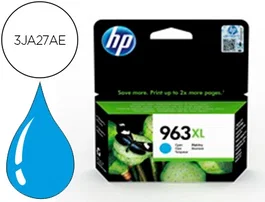 HP Cartucho de tinta Original 963XL Cian de alta capacidad