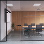 Emuca Kit cerradura y cerradero para puerta doble de cristal, puerta vidrio 8-12mm, acero y aluminio, pintado negro