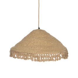 Ixia Lámpara de Techo Beige de Fibra Natural 60 x 60 x 23 cm