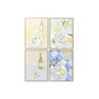 DKD Home Decor Cuadro Lienzo Limones y Ostras 3D (4 Piezas)