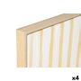 DKD Home Decor Cuadro Lienzo Limones y Ostras 3D (4 Piezas)