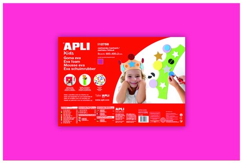 Apli Goma EVA Rosa 40x60 cm - Pack de 5 unidades