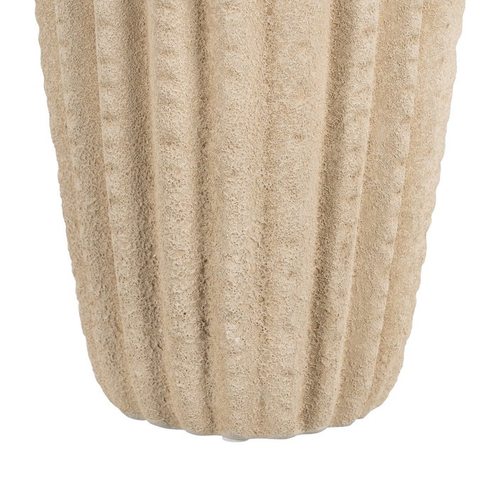 Jarrón Beige Cerámica Decoración 19 X 19 X 50 cm