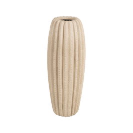 Jarrón Beige Cerámica Decoración 19 X 19 X 50 cm