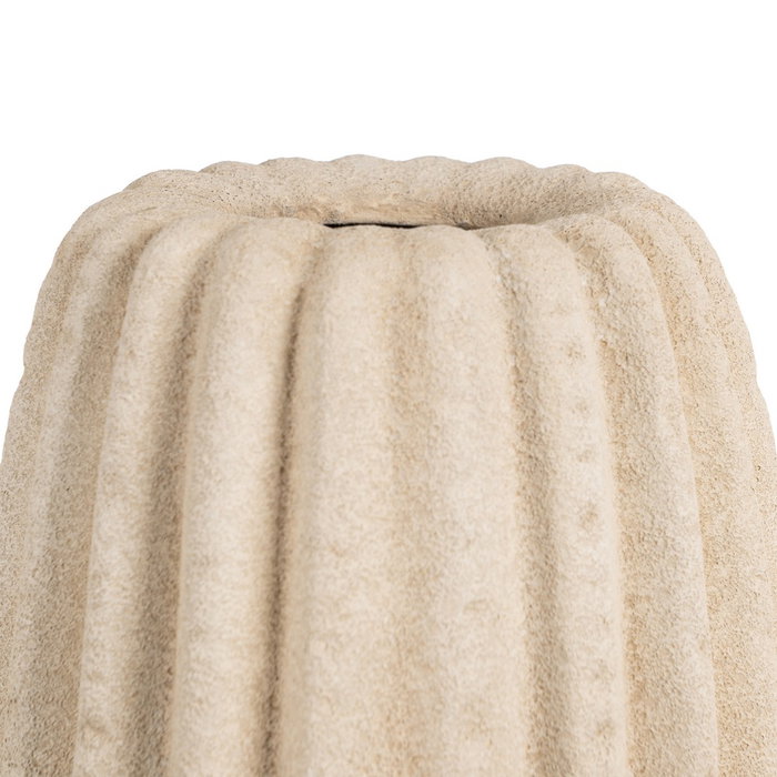 Jarrón Beige Cerámica Decoración 19 X 19 X 50 cm