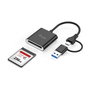 Equip Lector de tarjetas USB 3.2 externo doble conexión USB-A y USB-C CF 10 Gbps
