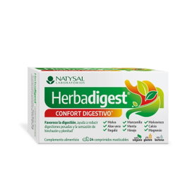 NATYSAL Herbadigest Confort Digestivo 24 Comprimidos masticables