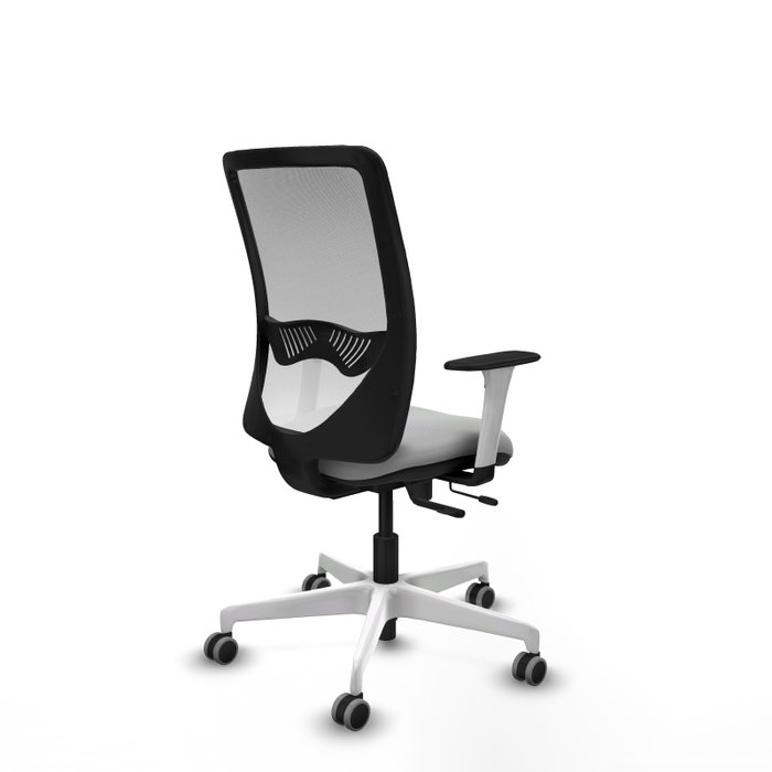 PIQUERAS Y CRESPO Silla de oficina Zulema con mecanismo Sincro/Traslack, Gris claro y Blanco
