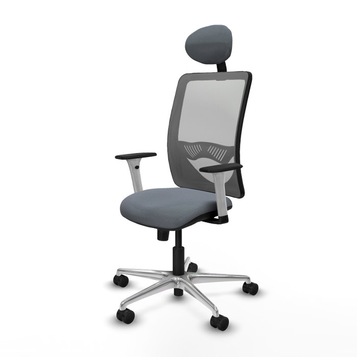 PIQUERAS Y CRESPO Silla de oficina Zulema con Mecanismo Sincro y Cabecero Fijo Gris PIQUERAS Y CRESPO Silla de oficina Zulema con Mecanismo Sincro y Cabecero Fijo Gris