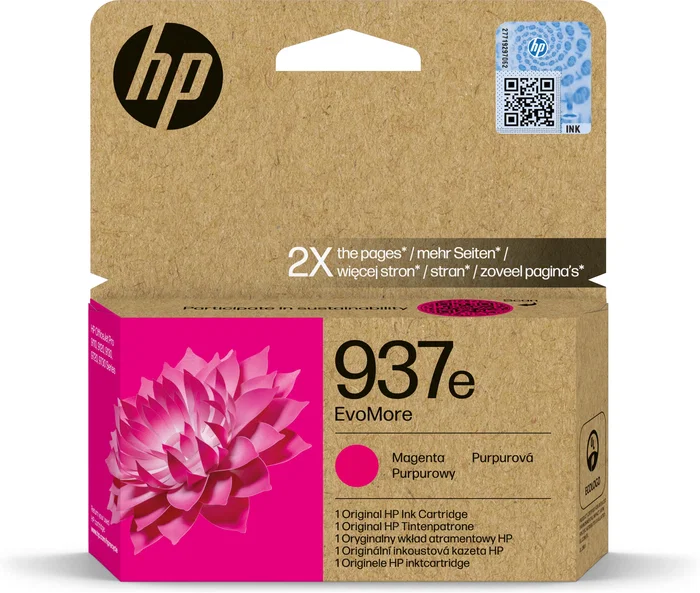 HP Cartucho de Tinta Original EvoMore 937e Magenta, Alto Rendimiento XL, 1650 Páginas HP Cartucho de Tinta Original EvoMore 937e Magenta, Alto Rendimiento XL, 1650 Páginas