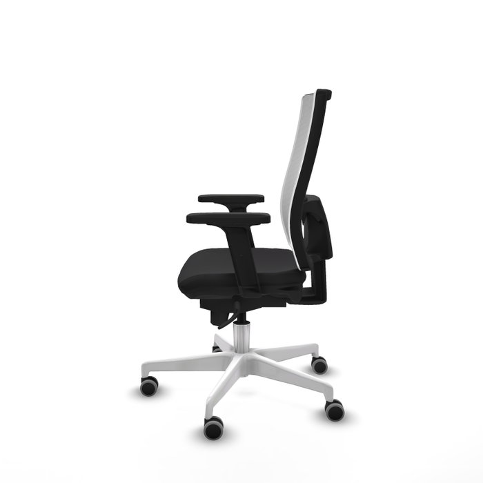 PIQUERAS Y CRESPO Silla de oficina Horna con mecanismo Sincro, Negro y Blanco