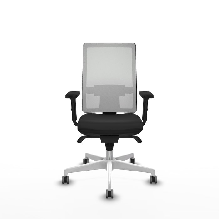 PIQUERAS Y CRESPO Silla de oficina Horna con mecanismo Sincro, Negro y Blanco