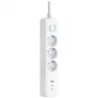 Xiaomi Regleta 20W Power Strip XMCXB01EU con 3 Tomas, 1 USB-A, 2 USB-C, Carga Rápida 20W, Cable 1.4m Blanca