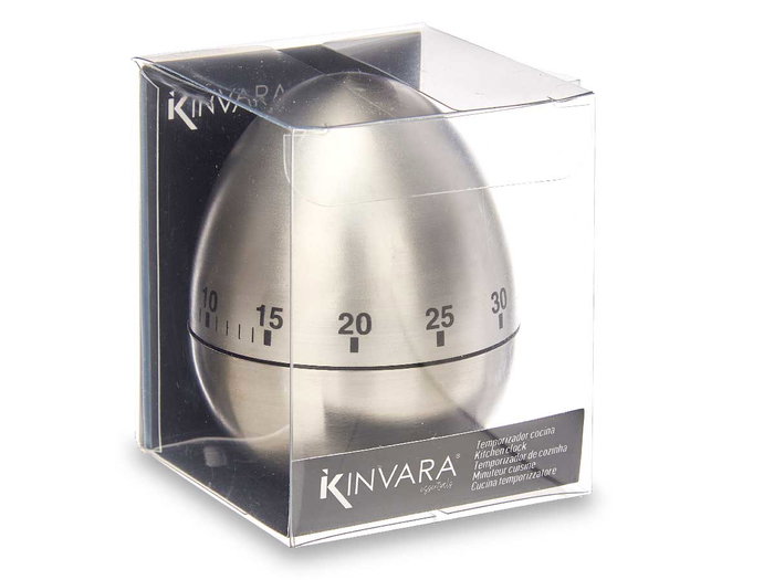 Kinvara Temporizador Cocina Huevo Acero 6 x 7.5 x 6 cm (Set de 24)