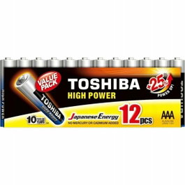 Toshiba Pack de 12 pilas AAA High Power LR03 1.5V alcalinas