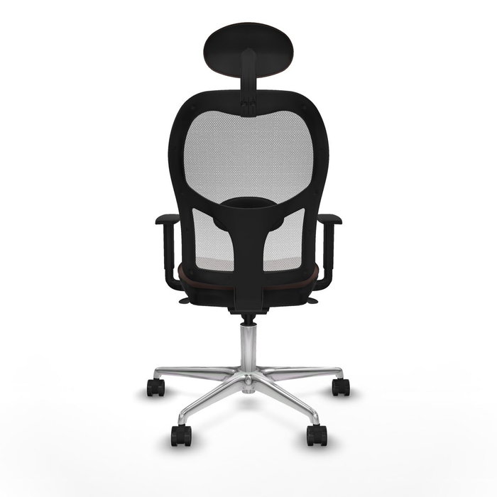 PIQUERAS Y CRESPO Silla de oficina Jorquera con mecanismo Sincro, marrón oscuro y blanco PIQUERAS Y CRESPO Silla de oficina Jorquera con mecanismo Sincro, marrón oscuro y blanco