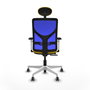 PIQUERAS Y CRESPO Silla de oficina Motilla con mecanismo Sincro/Traslack, Amarillo y Azul