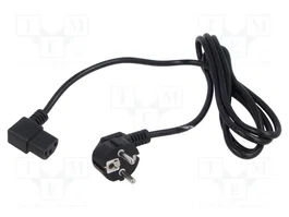 POS Cable de alimentación H03VV-F 3x0,75mm2 1,8m negro