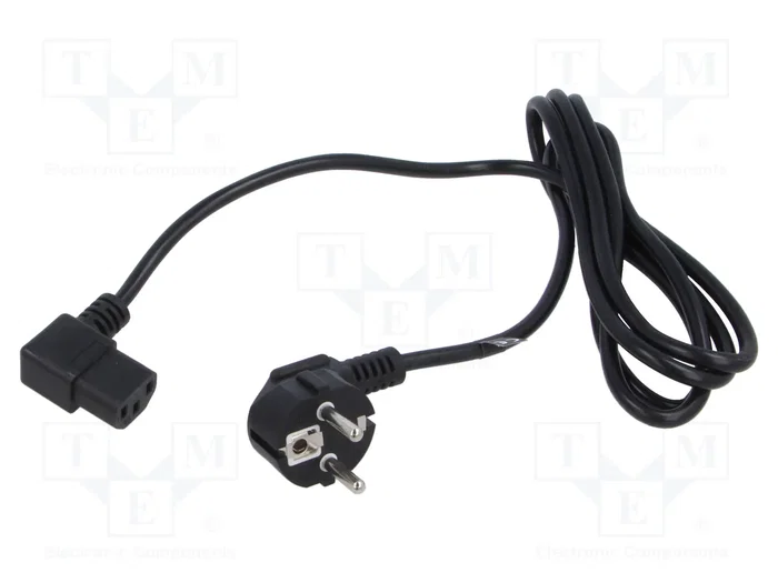 POS Cable de alimentación H03VV-F 3x0,75mm2 1,8m negro POS Cable de alimentación H03VV-F 3x0,75mm2 1,8m negro