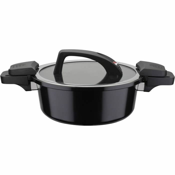 GSW Olla a presión de aluminio forjado, 4 L, 24 cm, Negra GSW Olla a presión de aluminio forjado, 4 L, 24 cm, Negra