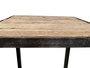 DKD Home Decor Set de 2 Mesitas Auxiliares de Hierro y Madera Natural y Negro