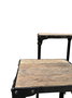 DKD Home Decor Set de 2 Mesitas Auxiliares de Hierro y Madera Natural y Negro