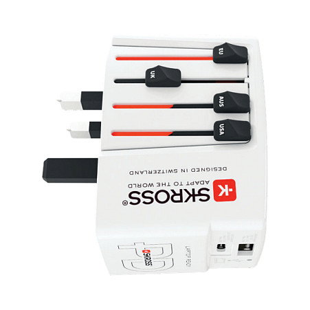 SKROSS Skross World USB Charger A/C 65PD con cable USB-C, Blanco SKROSS Skross World USB Charger A/C 65PD con cable USB-C, Blanco