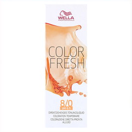 Wella Color Fresh Tinte Semipermanente Tonalidad 8/0 Rubio Claro Potenciador del Color 75 ml