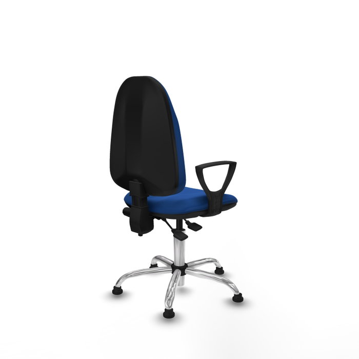 PIQUERAS Y CRESPO Silla de oficina Algarra Azul con Base Cromada PIQUERAS Y CRESPO Silla de oficina Algarra Azul con Base Cromada
