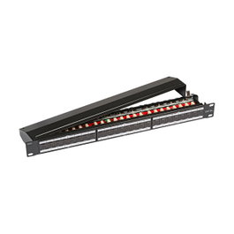 EFB Elektronik Patchpanel STP 24xRJ45 Cat.6A/Class EA 19 1HE Negro