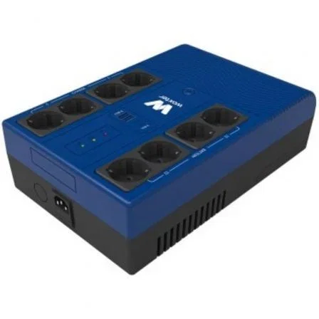 Woxter SAI Línea Interactiva Multibase UPS 1200 VA/ 720W, 8 Salidas, Formato Torre, Monofásico