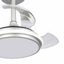 Cristalrecord Antila mini xs Ventilador de techo LED plata con aspas retráctiles