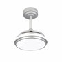 Cristalrecord Antila mini xs Ventilador de techo LED plata con aspas retráctiles